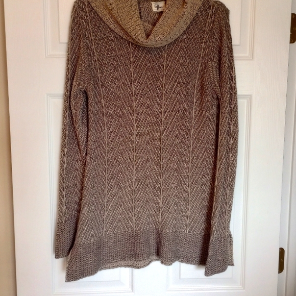 Effeci tan brown cowl neck sweater. XL - Picture 9 of 9